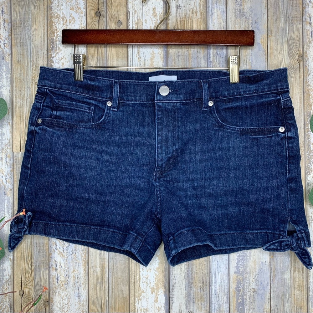Loft Denim Hi-Rise Shorts w/ Ties